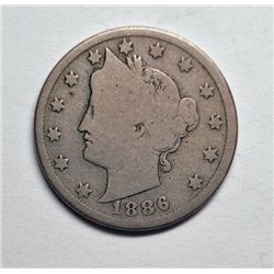 1886 LIBERTY NICKEL GOOD