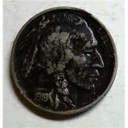 1919-D BUFFALO NICKEL VF/XF