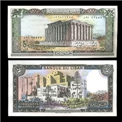 1980 Lebanon 50 Livres Crisp Unc (CUR-05785)