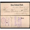 Image 1 : 1894 Orig Penn Nat'l Bank Phila. Cashier's Check (CUR-06244)