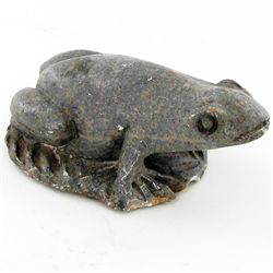 115ct Handcarved Zimbabwe Serpentine Frog (MIN-000065)