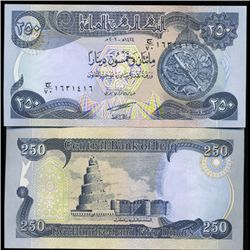 2003 IRAQ 250 Dinars Crisp Unc Liberation Note (CUR-05762)