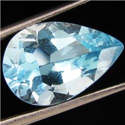 6.5ct Clean Blue Topaz Pear (GEM-39560)
