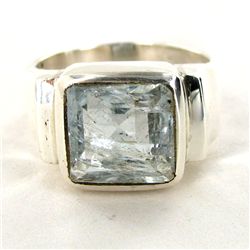 52.62twc Aquamarine Sterling Ring (JEW-2698)