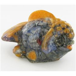 420ct. Gold Fish Statue Blue Star Sapphire (GEM-9746A)