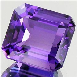 25.6ct Purple Emerald Cut Amethyst (GEM-15683)