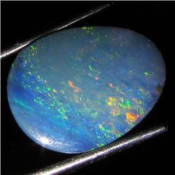 3.55ct Australian Black Opal Doublet Full Fire (GEM-36441)