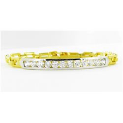 58twc Lab Diamond 22k Gold Vermeil Bracelet (JEW-2351)