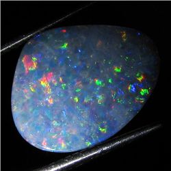 3.95ct Australian Black Opal Doublet Full Fire (GEM-36497)