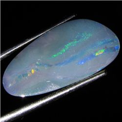 3.77ct Australian Black Opal Doublet Full Fire (GEM-35970)