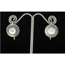 Sterling Mother of Pearl Earrings (JEW-1401)