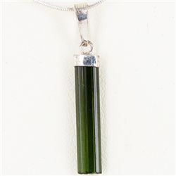 4.50twc Sterling Brazil Tourmaline Crystal Pendant (JEW-2049)