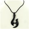 Image 2 : Black Buffalo Horn Fishook Necklace (JEW-3578)
