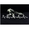 Image 2 : Handcrafted Glass Sea Lion Mom & Kids (DEC-385)