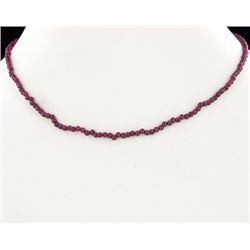 46.4twc Amethyst Bead Necklace 16  (JEW-1817)