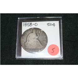 1858-0 half dollar