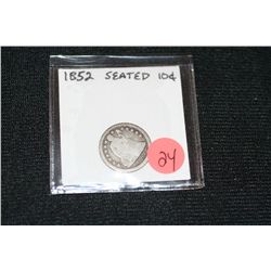 1852 seated dime