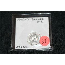 1900-s barber dime high grade