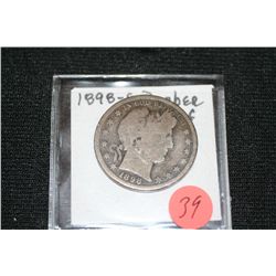 1898s barber half dollar