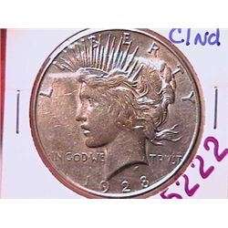 1928-S Peace Dollar AU50