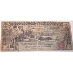 VERY RARE $1 ONE DOLLAR 1896 SILVER CERTIFICATE EDUCATIONAL US NOTE