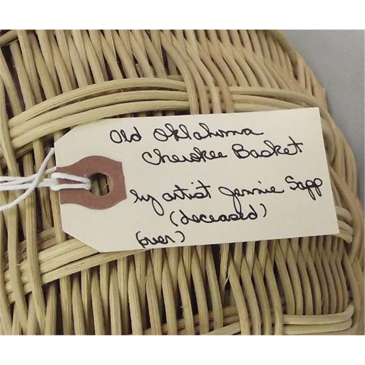 Vintage Cherokee Buck Brush Basket Jennie Sapp