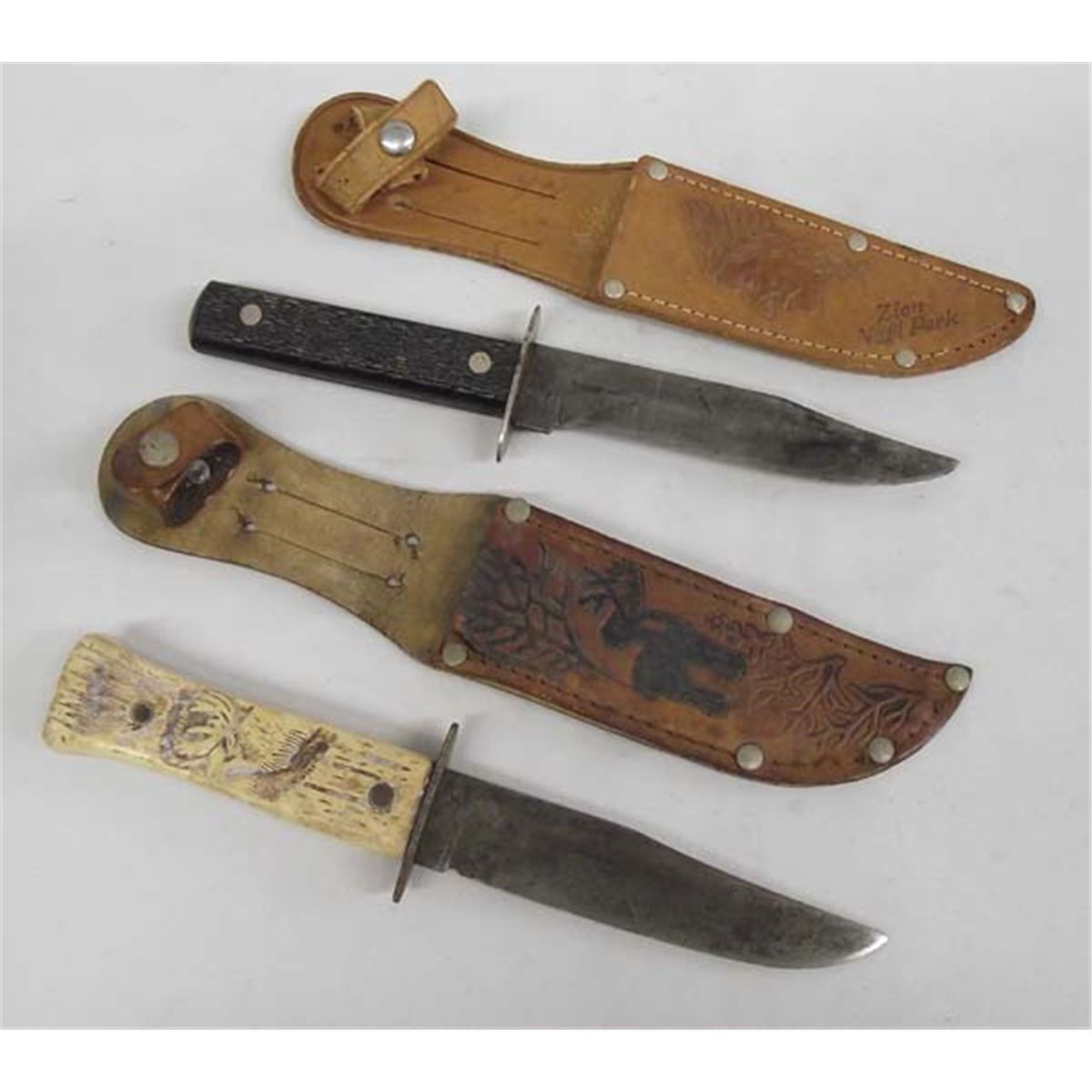 4 Vintage Hunting Knives