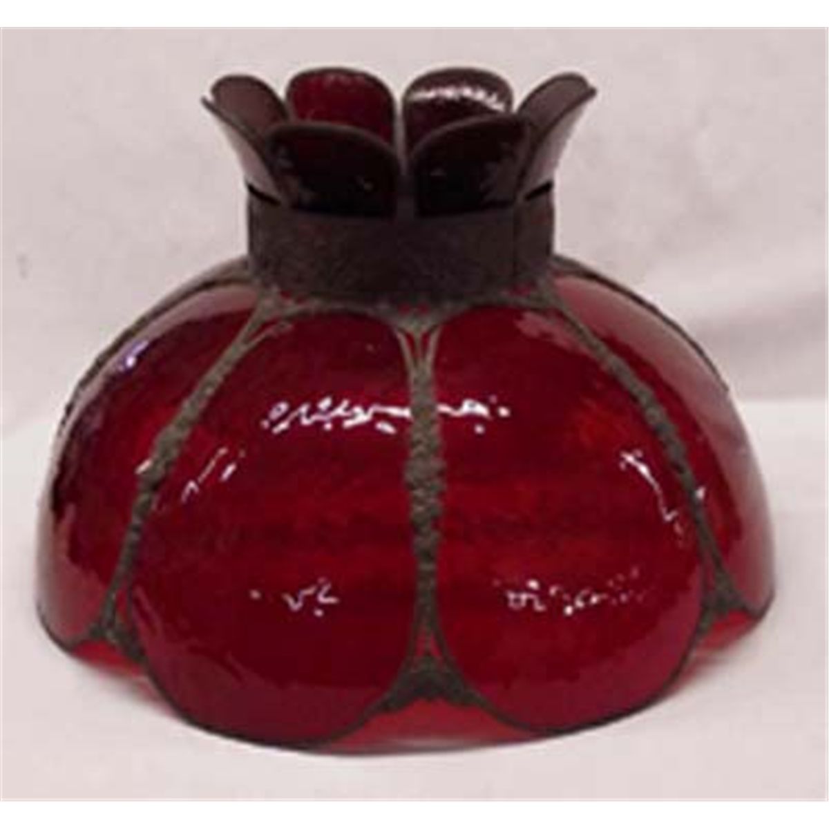 Vintage Lamp Shade Red Glass