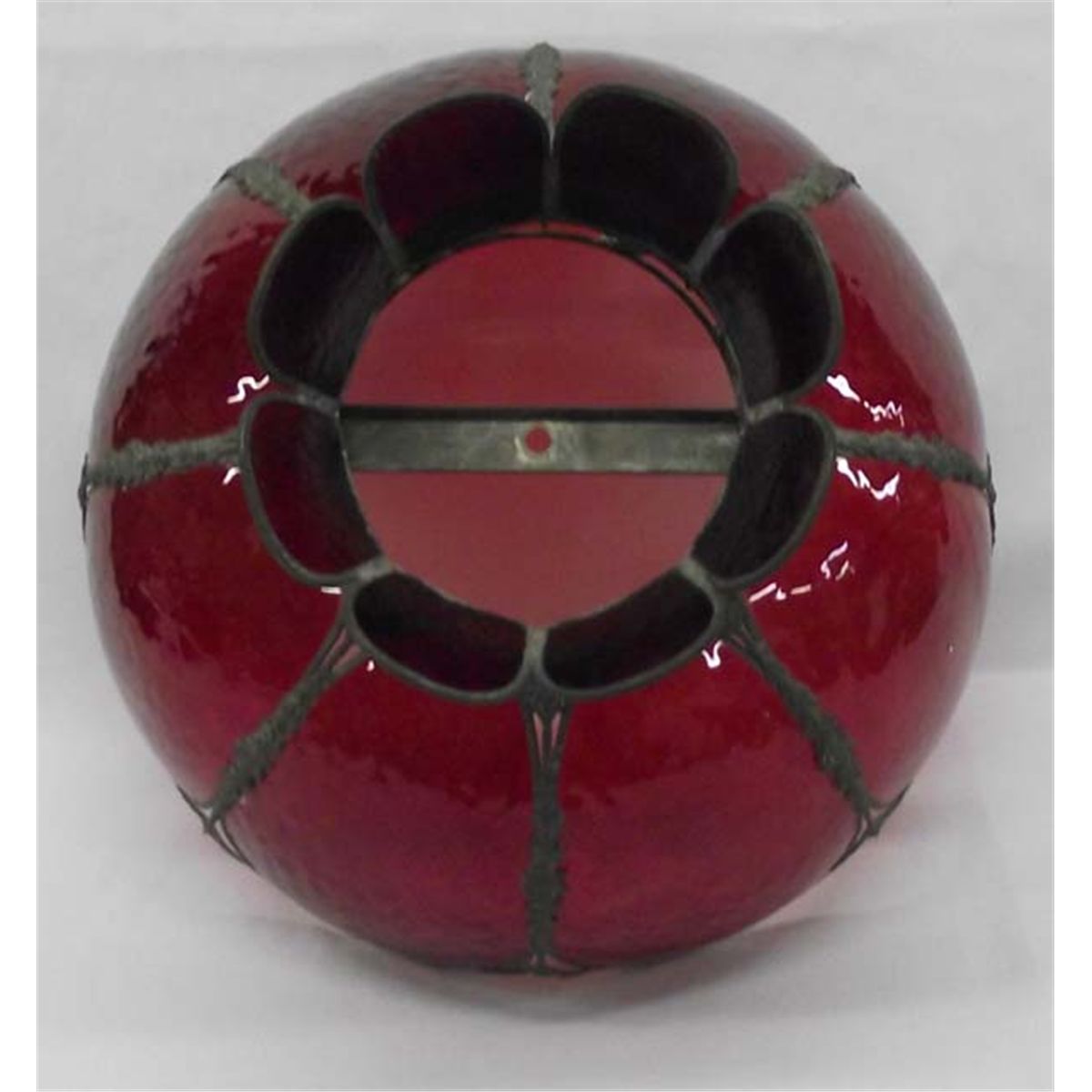Vintage Lamp Shade - Red Glass