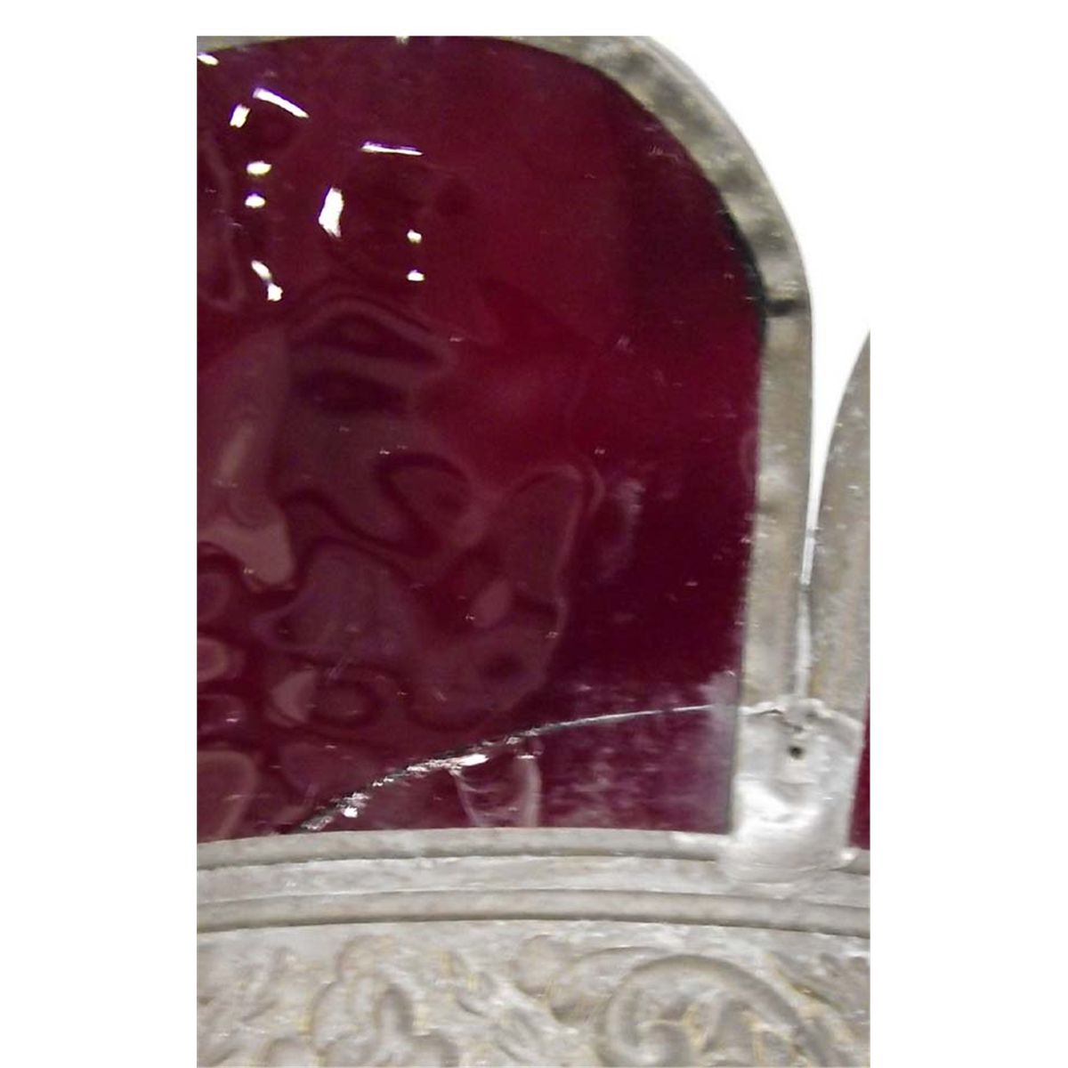 Vintage Lamp Shade - Red Glass