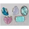 Image 1 : LOT OF 5 STERLING SILVER AND GEMSTONE RINGS - 2.25 OZ
