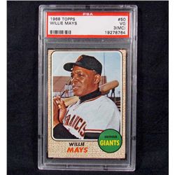 1968 TOPPS WILLIE MAYS NO. 50 BASEBALL CARD - PSA VG 3
