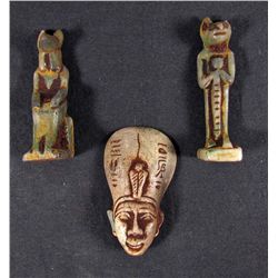 LOT OF 3 EGYPTIAN PHARAONIC FIGURES