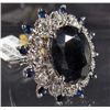 Image 3 : STERLING SILVER LADIES SAPPHIRE RING - SIZE 7.25