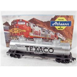 ATHEARN 3 DOME TEXACO TRAIN TANK CAR IN ORIGINAL BOX