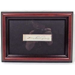 HENRY LOUIS "LOU" GEHRIG CUT SIGNATURE - FRAMED W/ COA