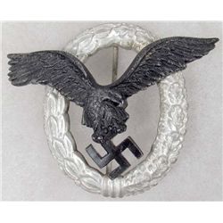 RARE GERMAN NAZI LUFTWAFFE PILOT QUALIFICATION BADGE