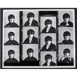 THE BEATLES HARD DAYS NIGHT CONTACT PHOTO SHEET - GEORGE HARRISON