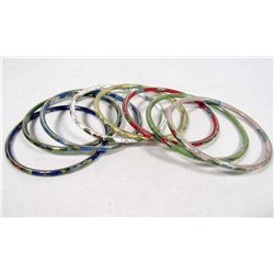 LOT OF 8 CLOISONNE BRACELETS