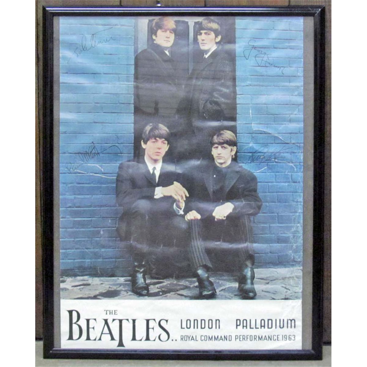 額装品/ロンドンパレイディアム1963/ビートルズ/アート/ポスター/インテリア 1963 THE BEATLES CONCERT POSTER - LONDON PALLADIUM ROYAL COMMAND