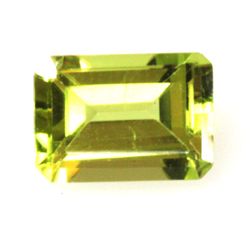 Natural 5.83ctw Peridot Emerald Cut 5X7 5.83ctw (6)