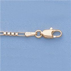 Genuine 16  14kt Italian Gold-Yellow or White 1.6mm, Figaro Box Chain :4.9gr