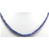 Image 2 : Natural AA Tanzanite Micro Faceted Rondelles Graduated Necklace Gemstone 104.80ctw with brass clasp