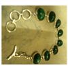 Image 2 : Emerald Gemstone in Silver Bracelet