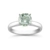 Image 1 : Genuine 2.0 ctw Green Amethyst Solitaire Ring 14kt Gold-White