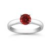 Genuine 0.65 ctw Ruby Solitaire Ring 14kt Gold-White