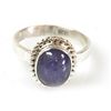 Natural Tanzanite 4.38g Oval Ring .925 Sterling Silver