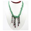 Image 1 : Natural 253.88 ctw Emerald, Sapphire & Ruby Bead Necklace