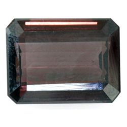 Natural 12.92ctw Dark Pink Tourmaline Emerald Cut Stone