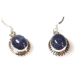 Natural Tanzanite 4.30g Oval Earrings .925 Sterling Silver